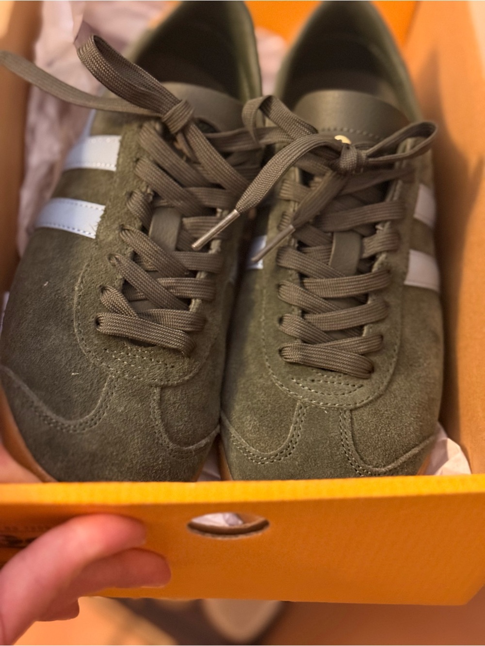 *NEW* Gola Bullet Suede Trainer - Dark Khaki /Air / Light Carmel